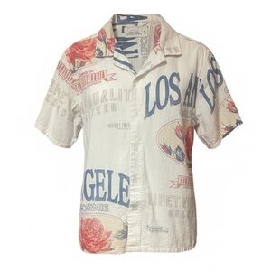 Abercrombie & Fitch Summer Linen Blend Men’s Printed Button Down